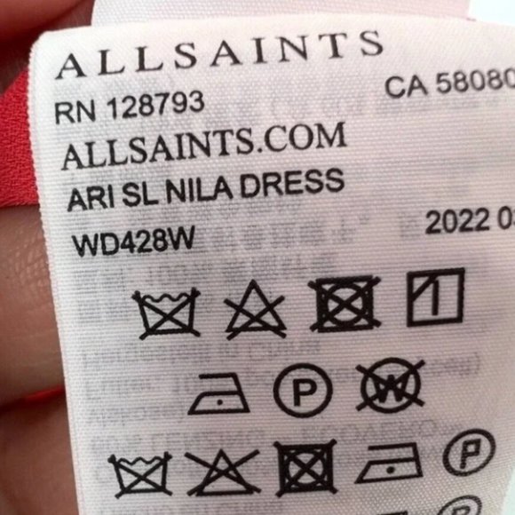 All Saints Ari Floral Print Wrap Dress in Orange Size 8 Viscose Birds Ruffles - Picture 6 of 9